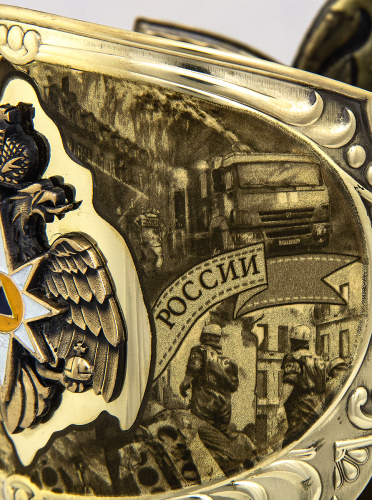 Набор для чая "МЧС" (3 пр.) карт.футляр, хруст. стакан( знак+лазерная гравировка),ложка-нерж.грав. фото 7